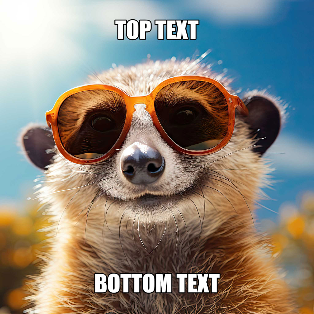 Hedgehog in sunglasses against a blue sky