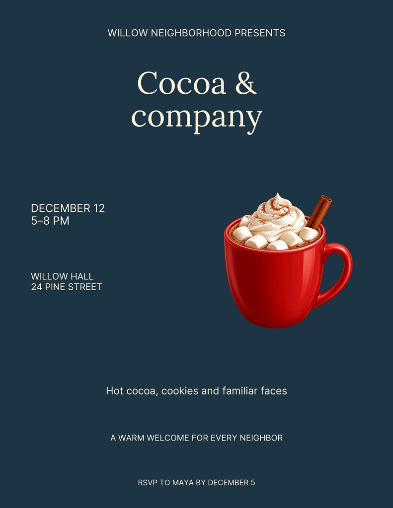 Preview for Cocoa And Company Letter Flyer Template