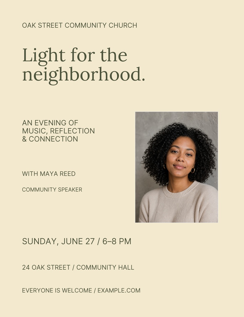 Preview for Light For The Neighborhood Letter Flyer Template