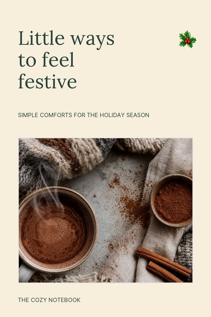 Preview for Small Holiday Comforts Pinterest Pin Template