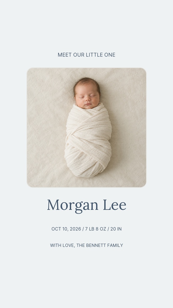 Preview for Meet Our Little Morgan Story Opener Template