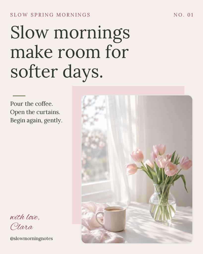 Preview for Slow Spring Mornings Portrait Post Template
