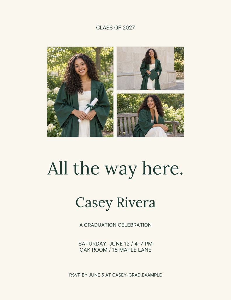 Preview for All The Way Here Letter Flyer Template