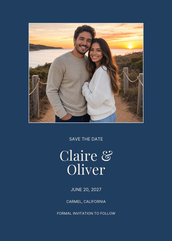 Preview for Blue Hour Vows Save The Date Template