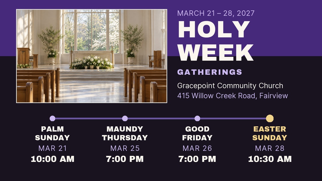 Preview for Holy Week Gatherings Landscape Graphic Template