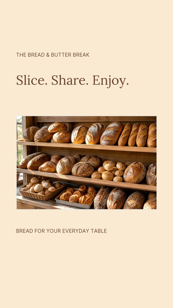 Preview for The Bread And Butter Break Static Bakery Reel Cover Template