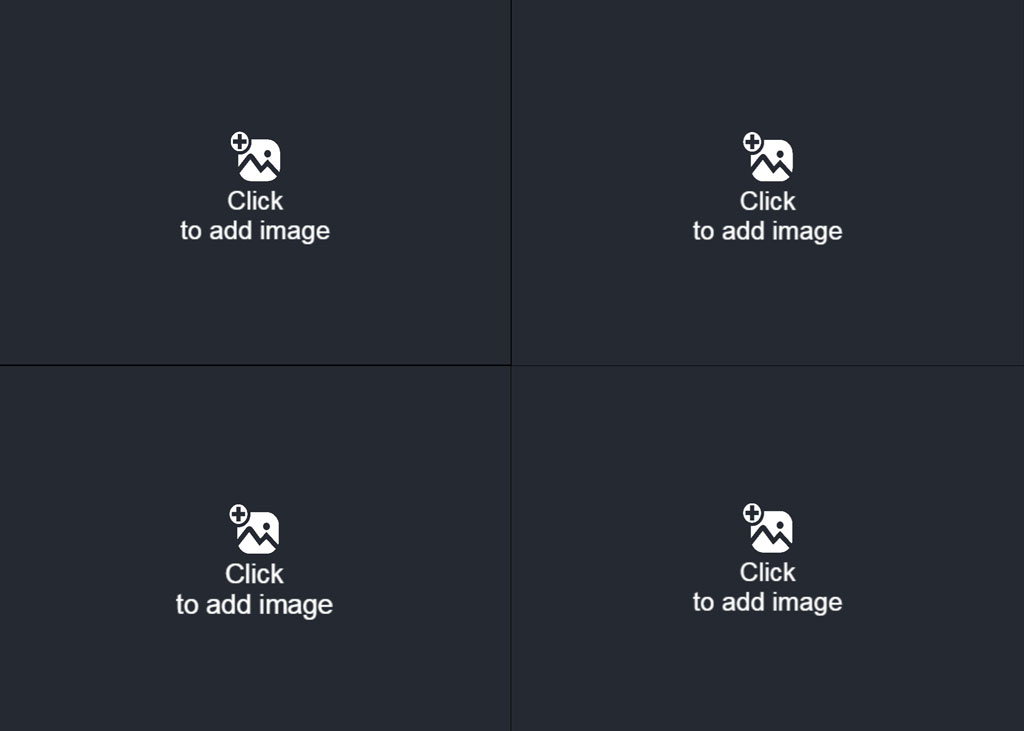 Four quadrants with blue gradient