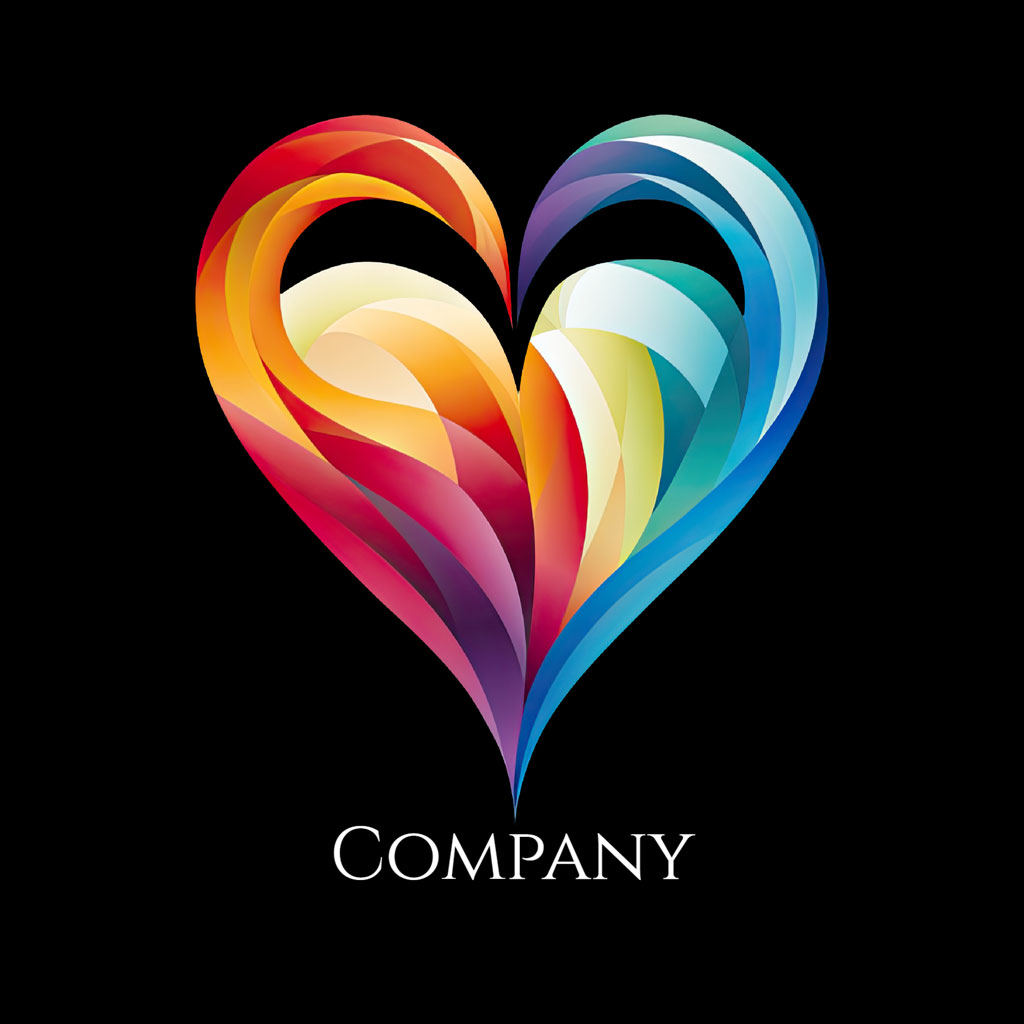 Multicolored heart logo with the word COMPANY below it