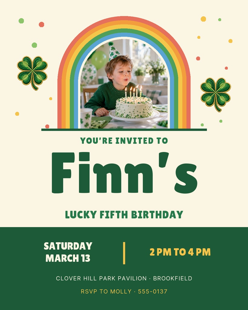 Preview for Lucky To Be Five Portrait Post Template