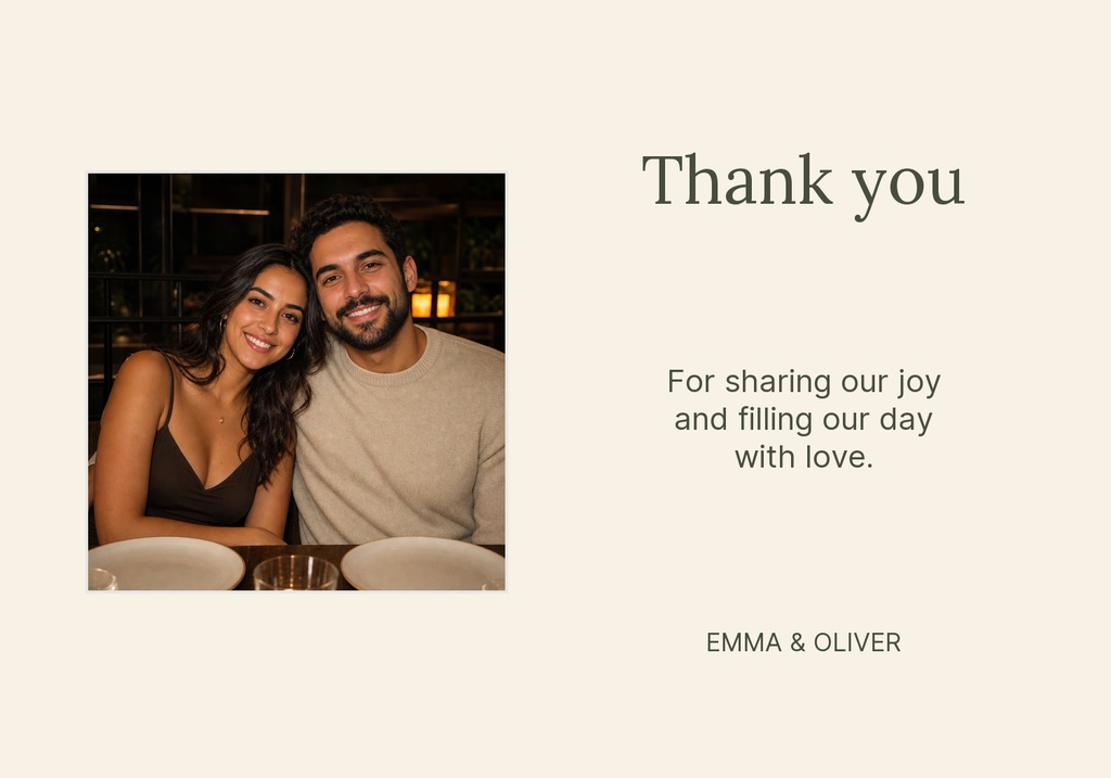 Preview for Willow And Stone Thank-you Card Template