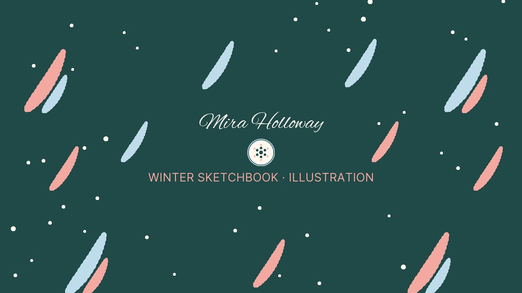 Preview for Snowfall Sketchbook Youtube Banner Template