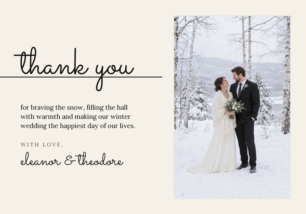 Preview for Ivory And Ink Thank-you Card Template