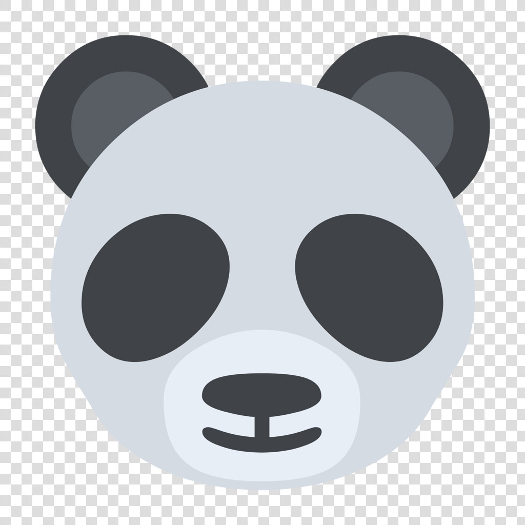 Minimalist panda face icon