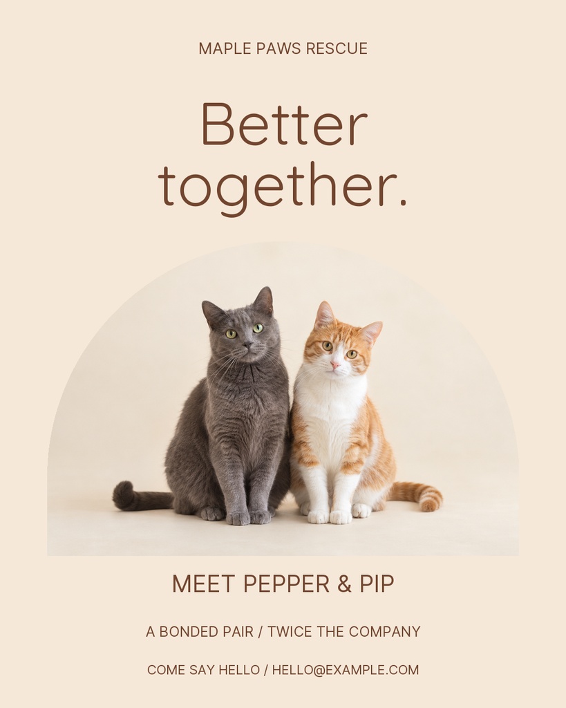 Preview for Meet Pepper And Pip Portrait Post Template