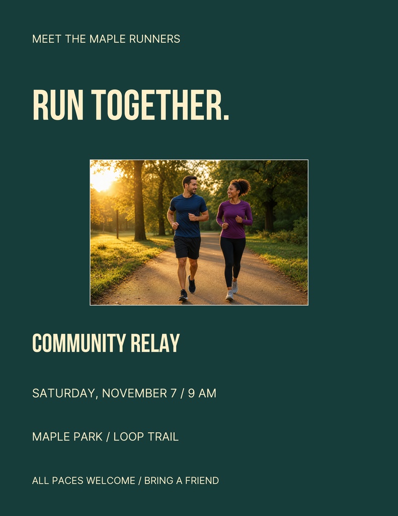 Preview for Meet The Maple Runners Letter Flyer Template