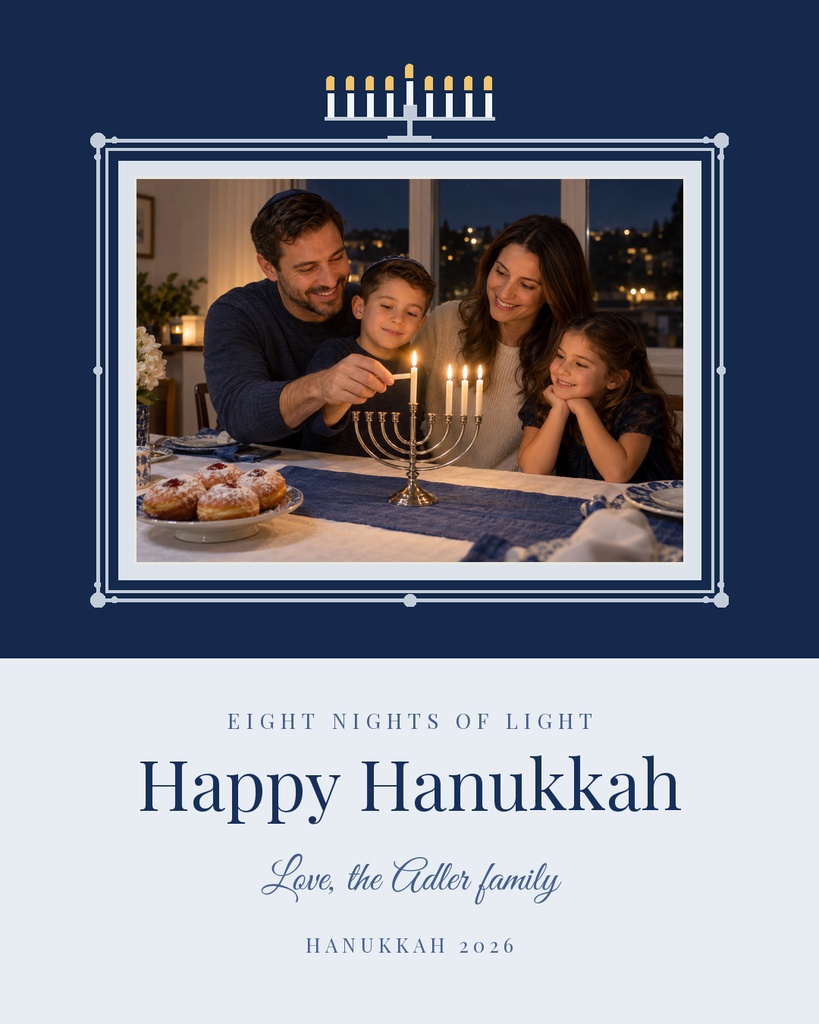 Preview for Eight Nights Of Light Portrait Post Template