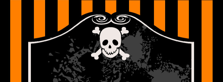 Halloween skull and crossbones graphic