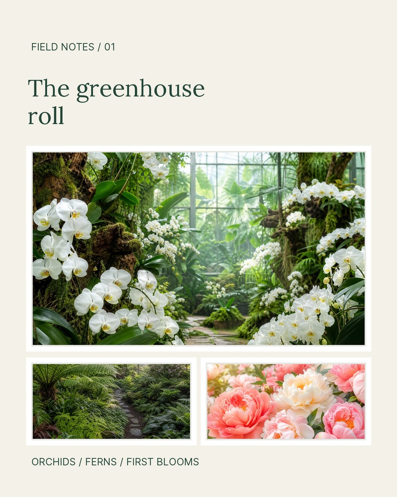 Preview for The Greenhouse Roll Portrait Collage Template