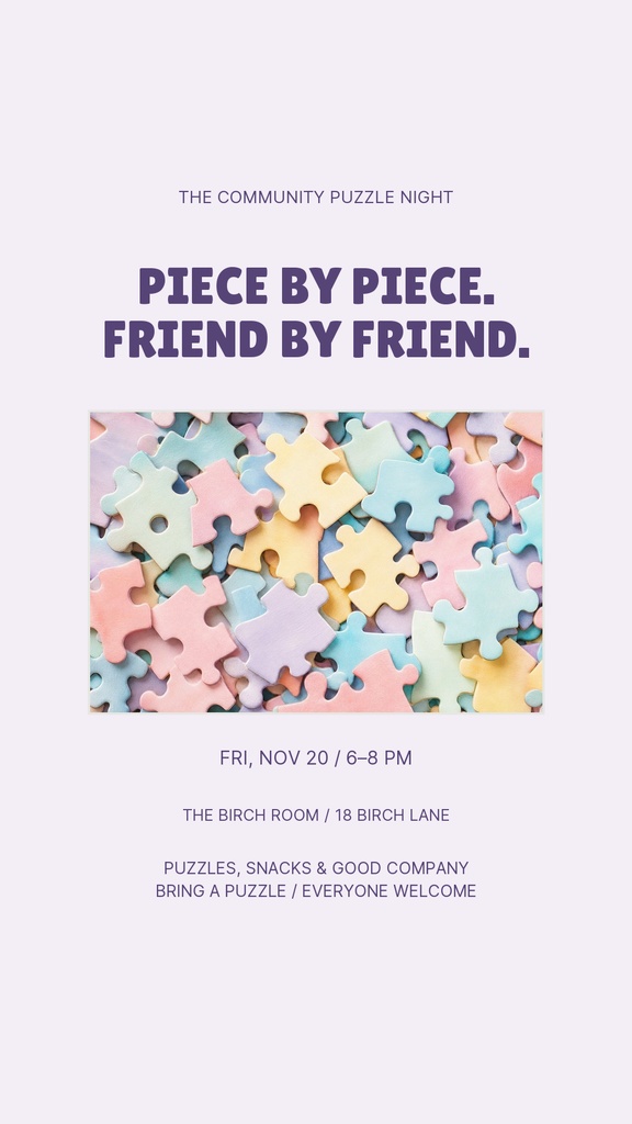 Preview for The Community Puzzle Night Story Opener Template