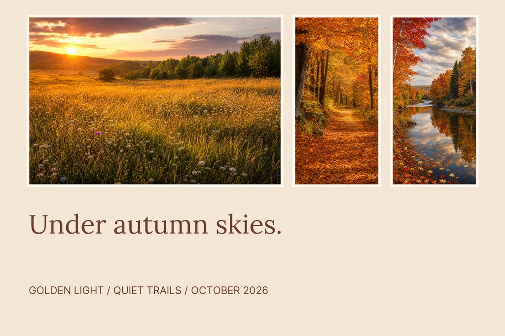 Preview for Under Autumn Skies Landscape Collage Template