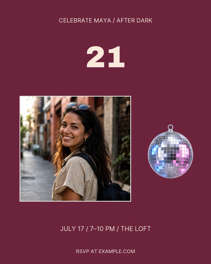 Preview for Twenty One, After Dark Portrait Post Template