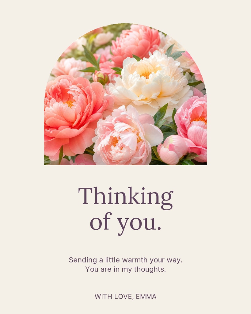 Preview for Thinking Of You Today Portrait Post Template
