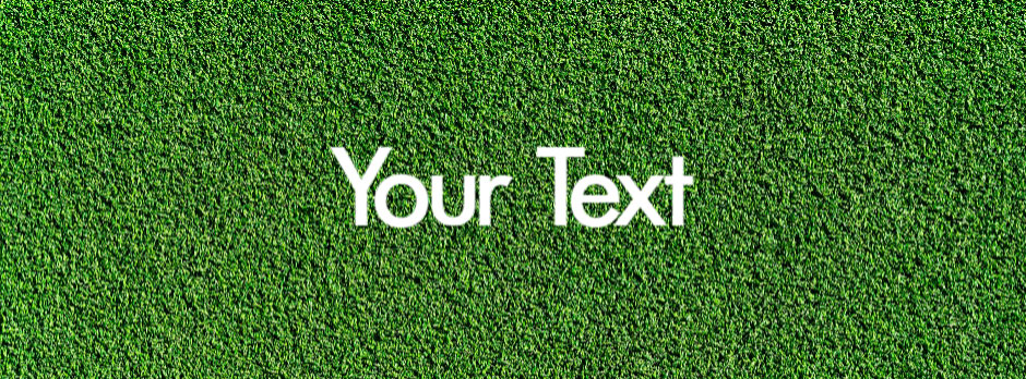 Green grass texture with 'Your Text' placeholder