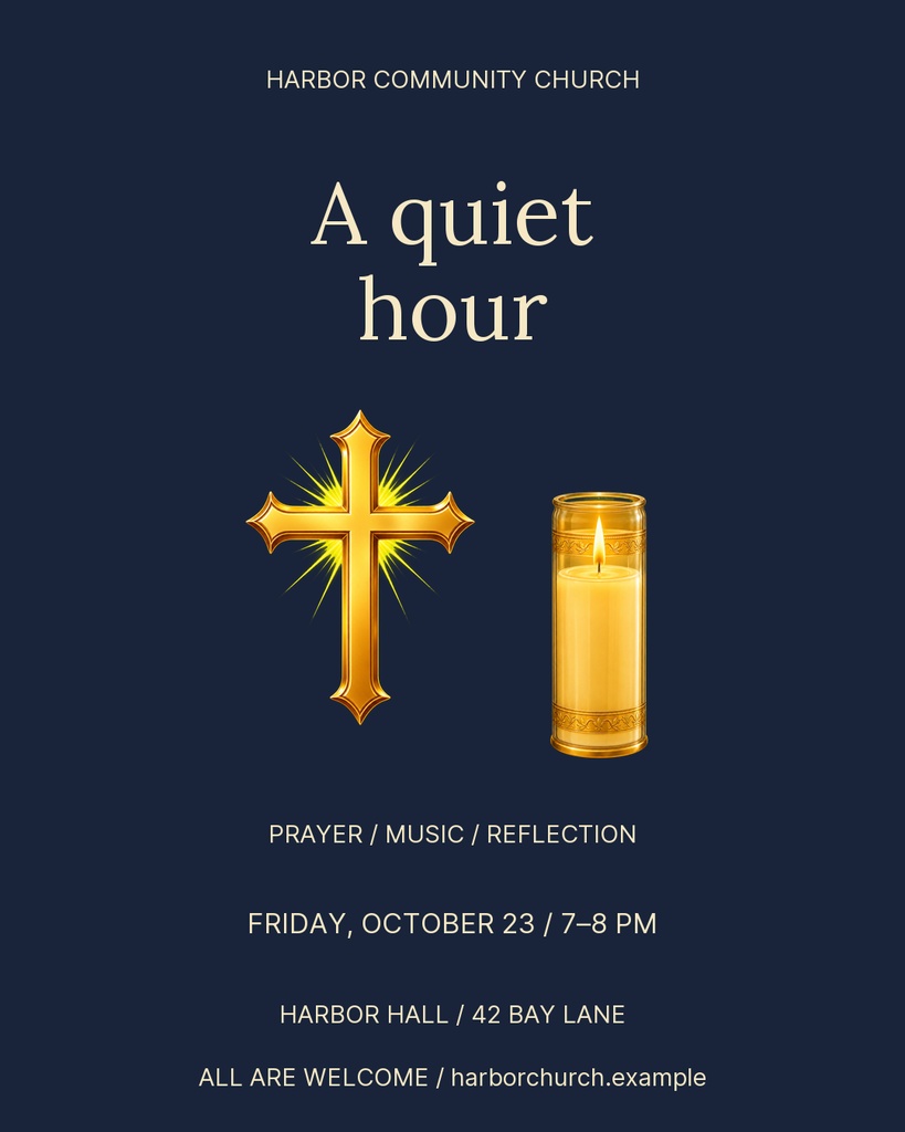 Preview for A Quiet Hour Portrait Post Template