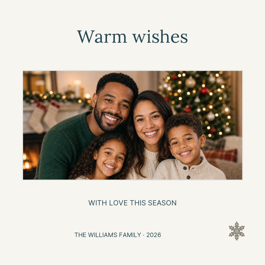 Preview for Winter Keepsake Square Template