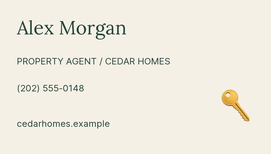 Preview for Welcome Home Collection Agent Contact Card Template