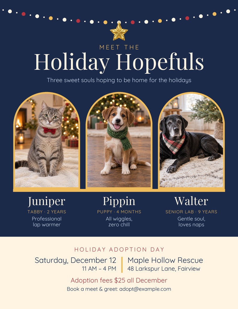 Preview for Meet The Holiday Hopefuls Letter Flyer Template