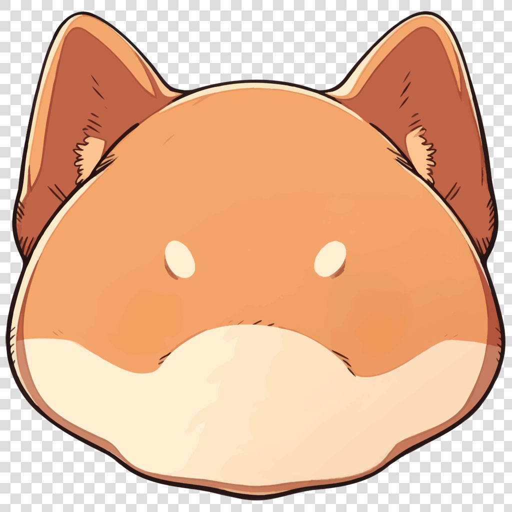 Cartoon Shiba Inu face