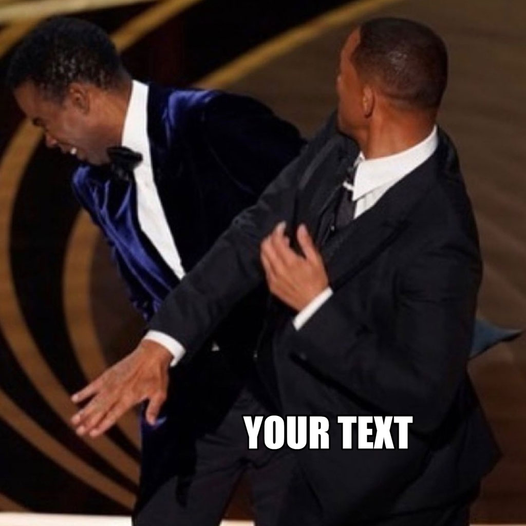 Will Smith slapping Chris Rock at the Oscars