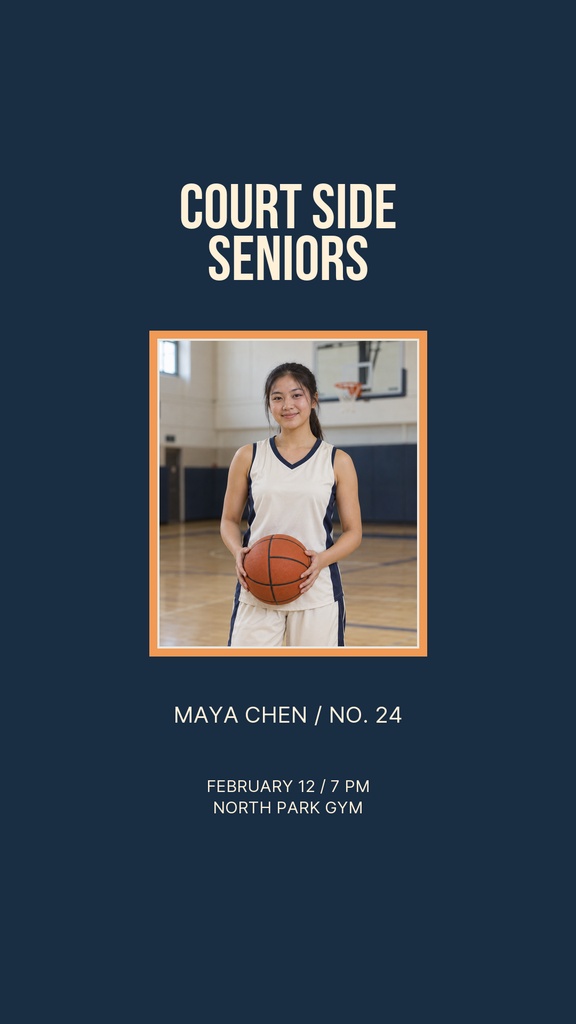 Preview for Court Side Seniors Story Opener Template