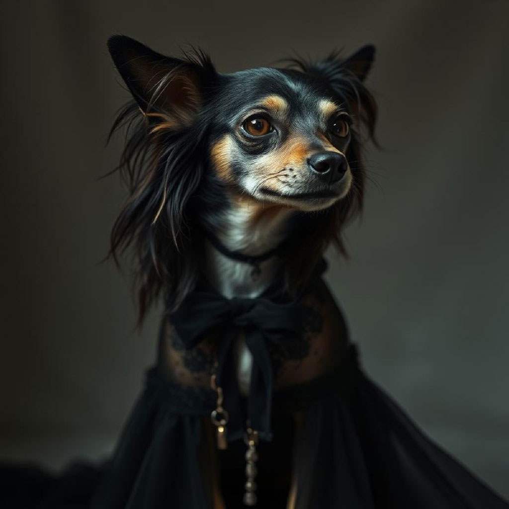 Woman in sheer black dress