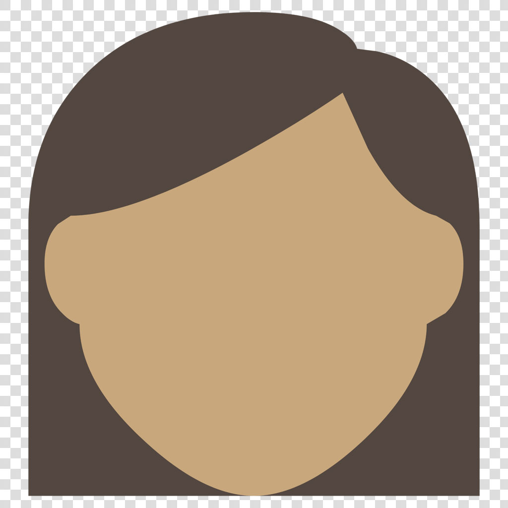 Illustration of a woman's profile with brown hair