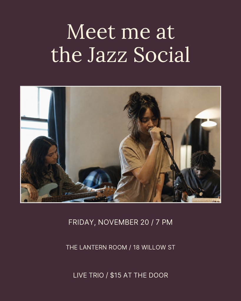 Preview for Meet Me At The Jazz Social Portrait Post Template