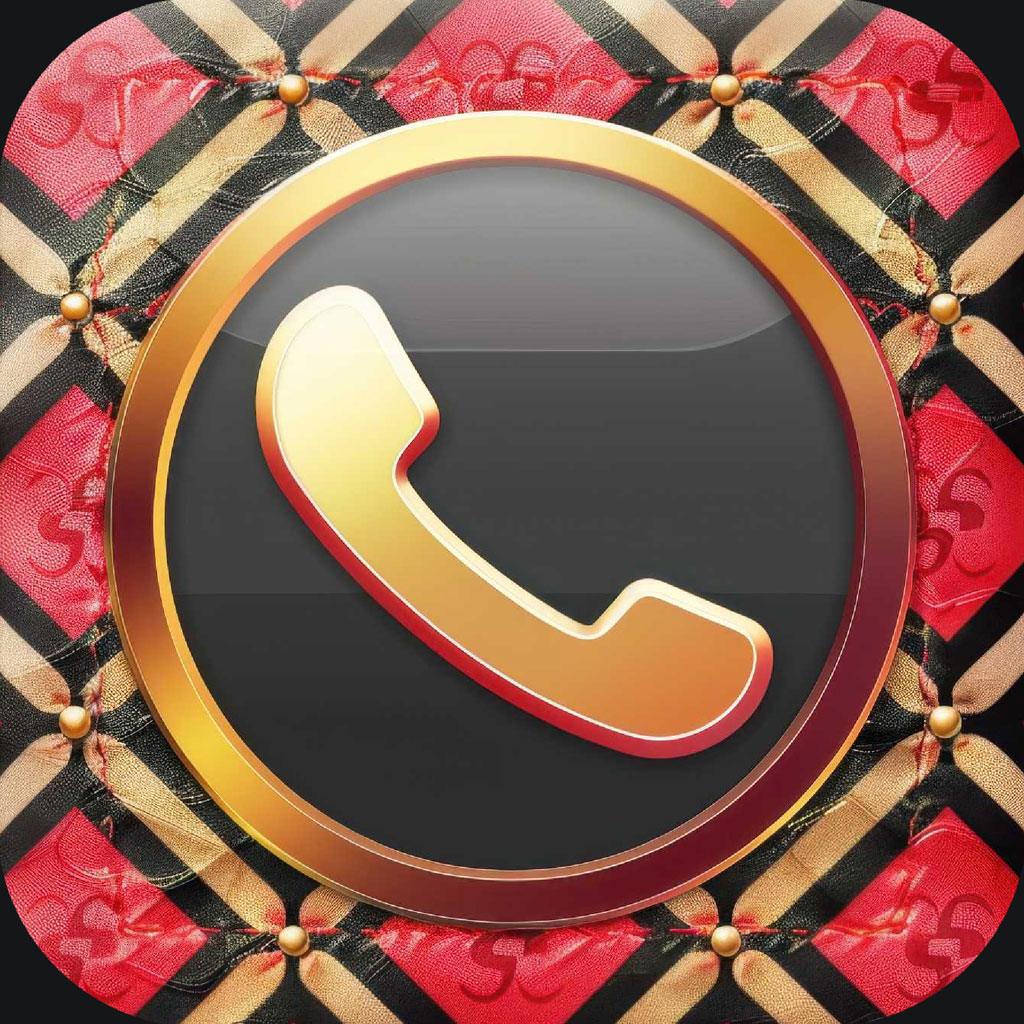 Golden phone icon