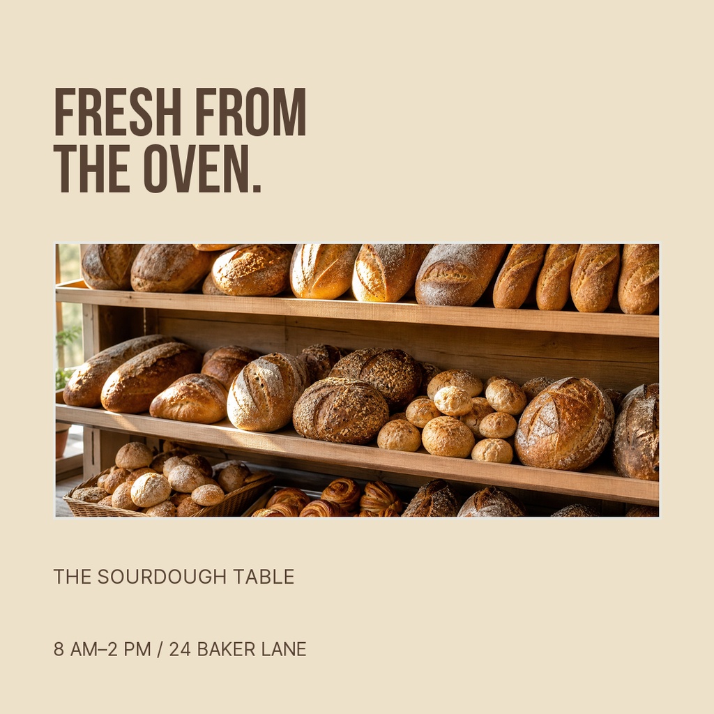 Preview for The Sourdough Table Square Post Template