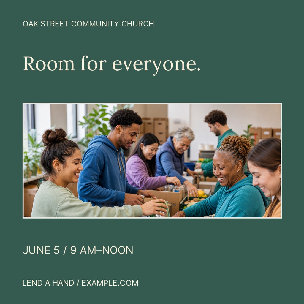 Preview for Room For Everyone Square Post Template
