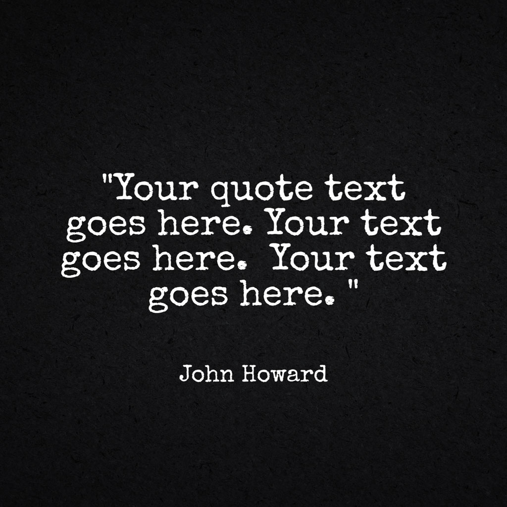 Quote by John Howard on a black background