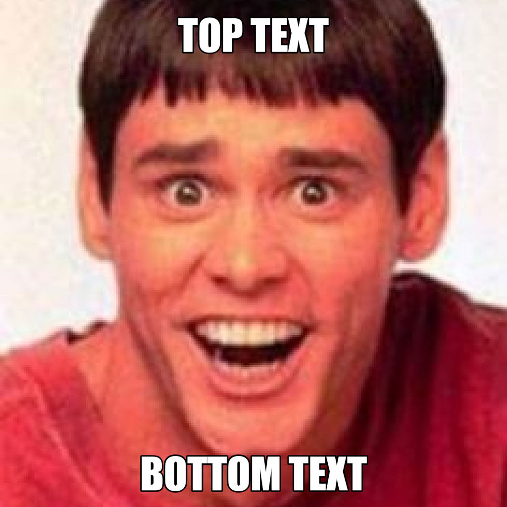 A young man with an excited expression, used as a meme template.