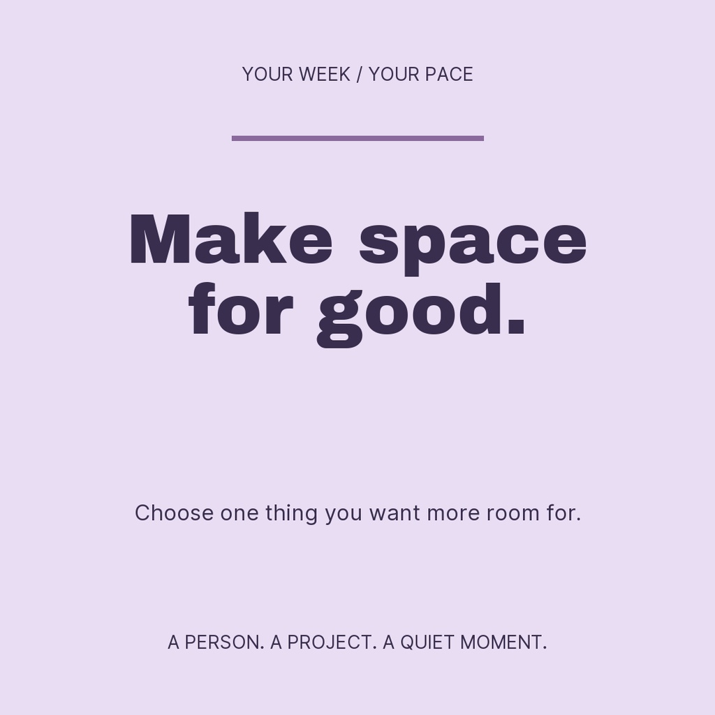 Preview for Make Space For Good Square Post Template
