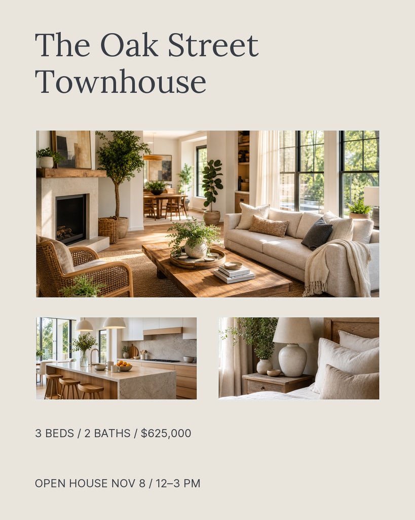 Preview for The Oak Street Townhouse Portrait Post Template