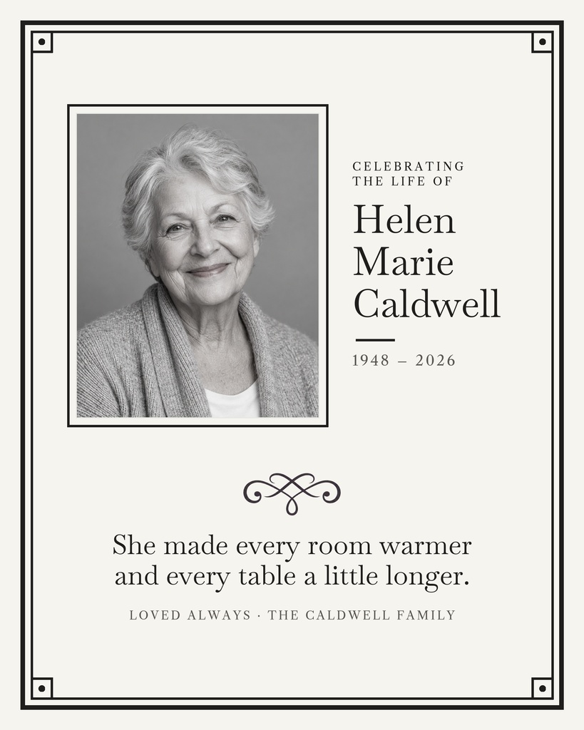 Preview for A Celebration Of Life Memory Page Template