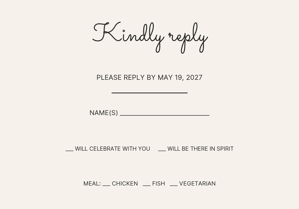 Preview for Always Together Rsvp Card Template