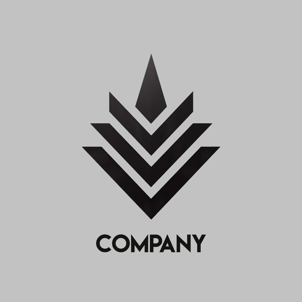 Company logo with a stylized geometric shape and the word COMPANY written below it