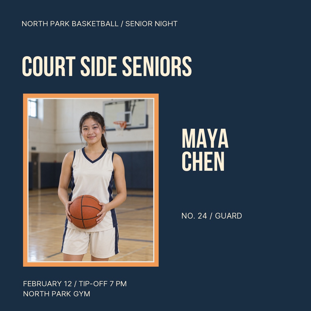 Preview for Court Side Seniors Square Post Template