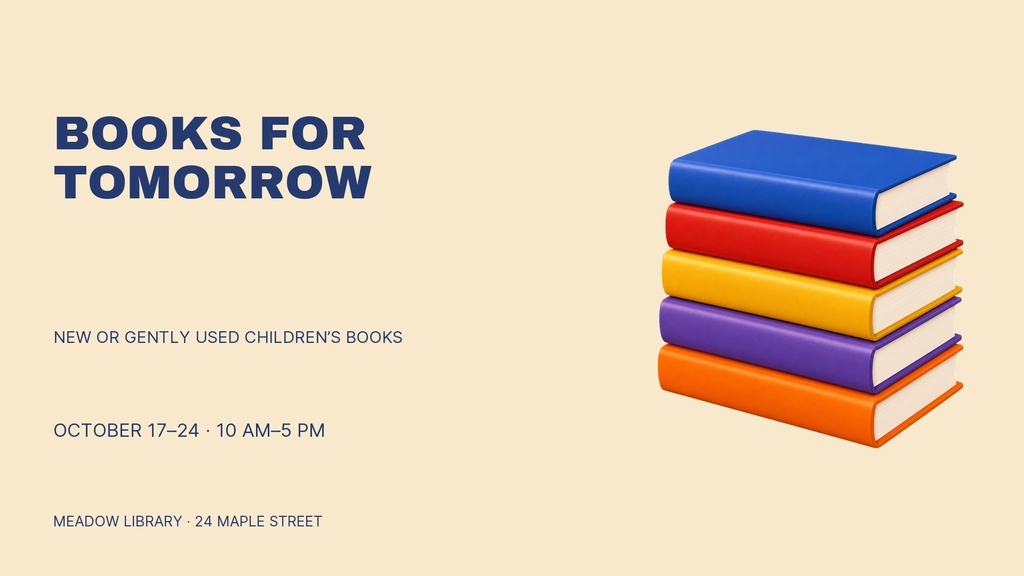 Preview for Books For Tomorrow Landscape Graphic Template