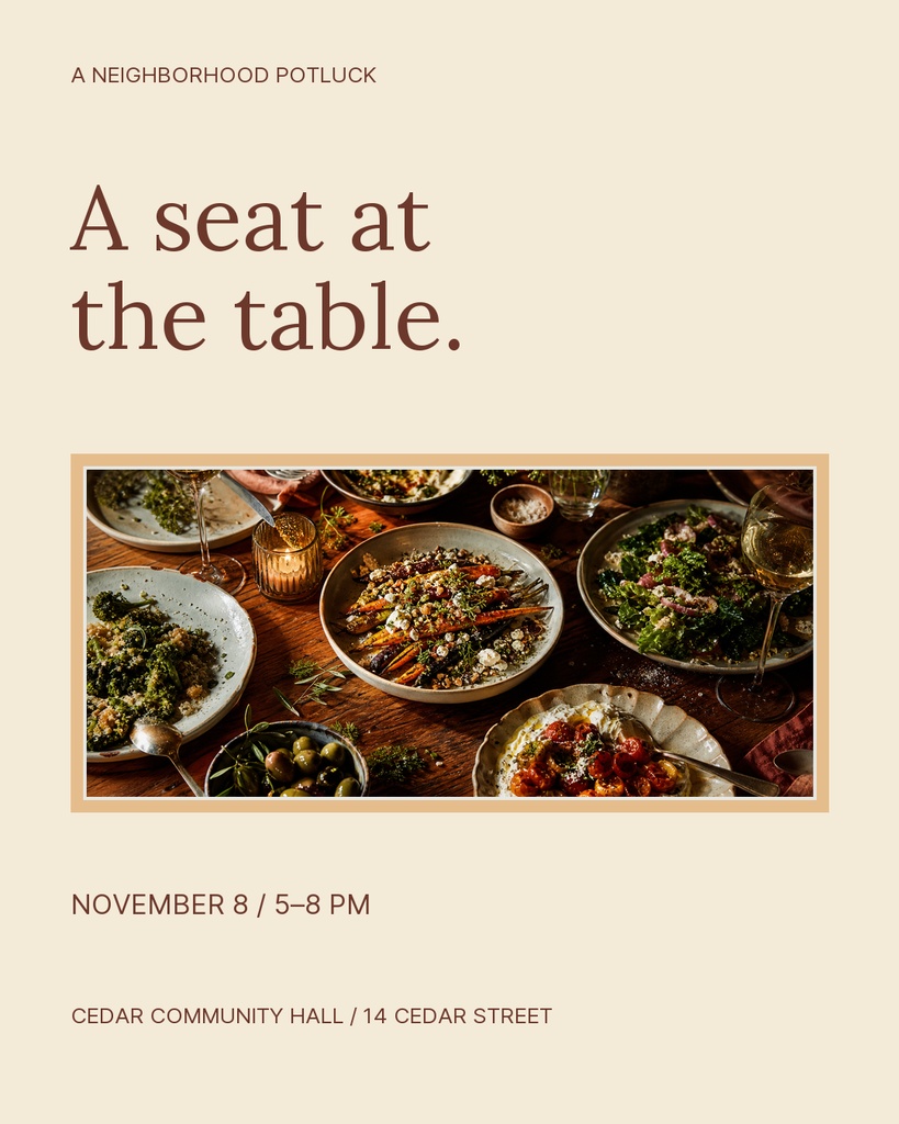 Preview for A Seat At The Table Portrait Post Template